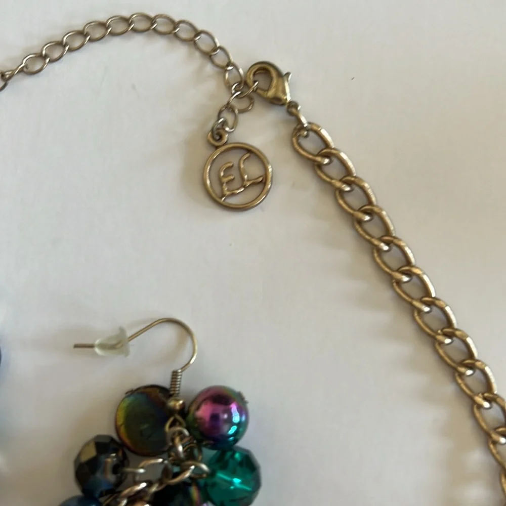 Erica Lyons 18 to 21 inch Necklace with Pierced Earrings